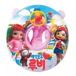 아동보행기튜브 핑크 레인보우 루비 유아 핸들 손잡이 보행기 튜브