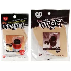 커피 메이커 드리퍼 여과지 필터 40매 거름종이 드립 필터 거름망 커피 원두