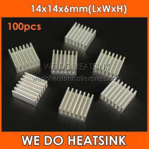 우리는 LM2596 LM2577 용 압출 알루미늄 방열판 100PCS 14x14x6mm 히트싱크