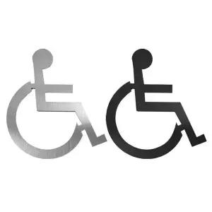 장애인주차표지판 메탈 장애인구역 안내 표지판(블랙) (WFK9RTW)