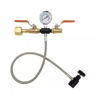 CO2 리필 스테이션 볼 밸브 어댑터 Tr21-4 실린더 탄산기 대형 탱크 병 W21.8-14 DIN477 CGA(CGA-24-A)