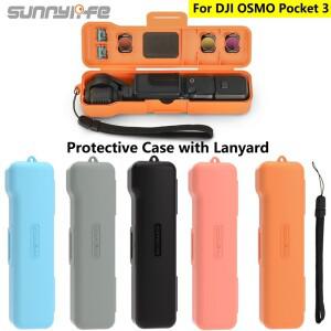 DJI호환 OSMO Pocket 3 용 Sunnylife 케이스 카메라 쉘 보호 커버 스트랩이있는 하드 휴대용 플립 오픈