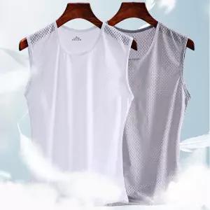 남성 여름런닝 아이스실크 매쉬 나시 난닝구 메리야스 남성런닝 남자런닝