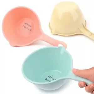 파스텔 플라스틱 손잡이 바가지 소 대 욕실 주방 목욕 욕실바가지 물바가지