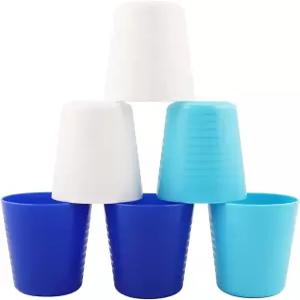 풀롱 깨지지 않는 BPA 프리 식기세척기 및 플라스틱 음용컵 재사용 가능한 워터 텀블러 사용 가능(8온스