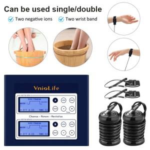 듀얼 이온 발 해독 기계, 가정용 스파 목욕 알루미늄 케이스로 독소를 제거하는 2인용 청소기