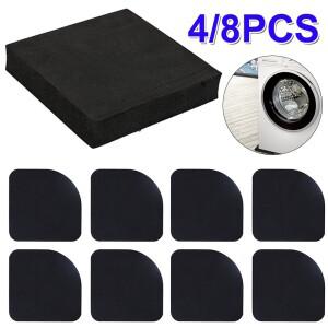4/8피스 세탁기 방진 패드 충격 방지 미끄럼 발 피트 맞춤형 매트 냉장고 바닥 가구 보호대