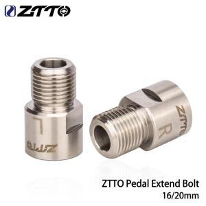 ZTTO 티타늄 합금 자전거 페달 연장 볼트 16mm 20mm 액슬 크랭크 암 스페이서 MTB 로드 바이크