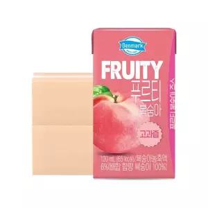 덴마크 푸르티 복숭아 설탕무첨가 고과즙 주스 120ml 48팩