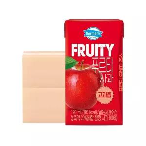덴마크 푸르티 사과 설탕무첨가 고과즙 주스 120ml 48팩