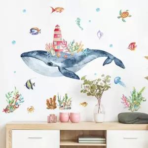 키밍 포인트 벽지 인테리어 시트 고래 스티커 아이방