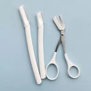 휴대용 눈썹 정리 3종세트 셀프 눈썹 스타일링 눈썹칼 눈썹정리가위 눈썹칼