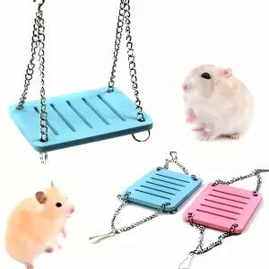 햄스터 그네 장난감 스윙 침대 동물 놀이기구 애완 용 놀이 방 설치 물 헬로 탈취 제