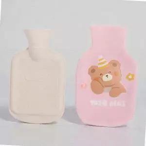 곰돌이 캐릭터 보온물주머니 핑크 온수팩 핫팩 찜질용품 겨울용품 휴대용 따뜻한 온열