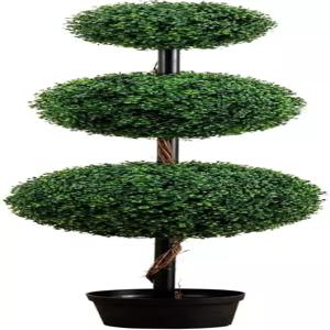 거의 자연스러운 6피트. 인공 트리플 볼 박스우드 토피어리 트리(실내/외)