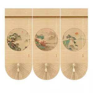 일식집커튼 입구 대나무 문발 가림막 겸손한 일식집