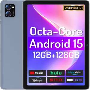 렉트러스 안드로이드 15 태블릿 10.1인치 - 12GB+128GB 대화면 WiFi 옥타코어 카메라 포함 HD 터치스크린