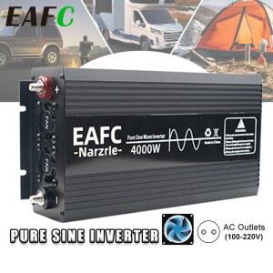 EAFC 12V 태양광 인버터 2000/3000/4000W DC 12V에서 AC 220V 50Hz 휴대용 파워뱅크 전압 변환기