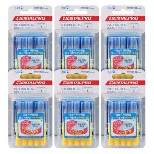 덴탈프로 치간칫솔 2호 10p 휴대용 x 6개 2136153 J