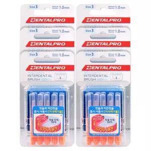덴탈프로 치간칫솔 3호 10p 휴대용 x 6개 2136151 J