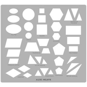 [미국배송] 알렉산스 멜닉 NO.201 금속 원 템플릿 스텐실 타원 삼각형 마스터 아트 서클 도구 등각 드로잉 라피다리 카보숑 기하학적 자 보석 템플릿 라운드