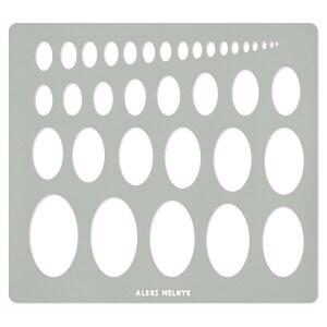 [미국배송] 알렉산스 멜닉 NO.210 금속 타원 템플릿 스텐실 기하학 마스터 아트 도구 등각 드로잉 라피다리 카보숑 기하학적 자 보석