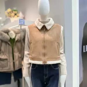 [더틸버리]페이크 스웨이드 퍼 베스트MTRCN0VT51W_DG