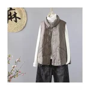 볼사스 여자조끼 박시 얇은 기모 가을 아우터 조끼 민소매 겨울 ADOR4