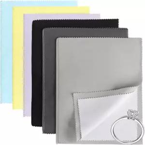 6PCS 주얼리 클리닝 천 다층 실버 폴리싱 금 은 다이아몬드 플래티넘 귀금속 코인 워치를 위한 클리너