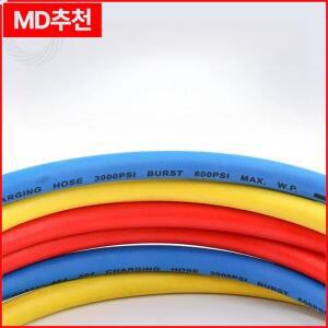 냉매 에어컨 매니폴드 게이지 1세트 0.9M-1.8M AC 충전 호스 튜브 키트 저손실 피팅 (R134A, R12, R22용)