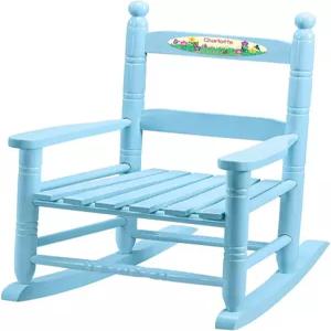 폭스 밸리 트레이더 맞춤형 흔들의자 클래식 로커 디자인과 하드우드 구조 꽃과 나비 디자인으로 블루 마감