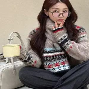 더엣지 theatg 25FW 플러피 울 노르딕 풀오버