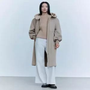 더엣지 theatg 울혼방 콤비 후드코트