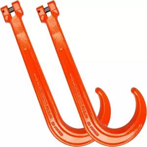 룰루 카고 컨트롤 15인치 헤비 듀티 J 후크 회수/체인/운송용 80등급 스틸 토우 작업 하중 제한 7100파운드