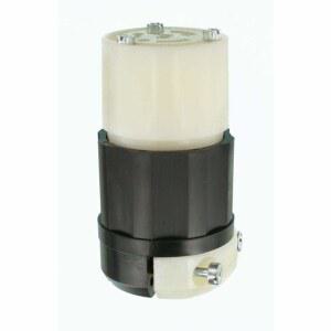 [미국배송] 레비톤 20암페어 250볼트 NEMA L6-20R 2P 3W 잠금 커넥터 산업용 등급 접지 2323 흑백