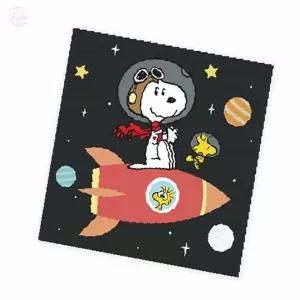 온리진 DIY 페인팅 스누피 우주여행 25X25 페인팅바이넘버 캔버스페인팅