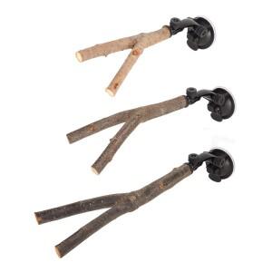 나무 농어 새 가지 스탠드  상호 작용  설치 맥세이프 조정 가능  미니 소형 소형 중형 새용 잉꼬에 적합