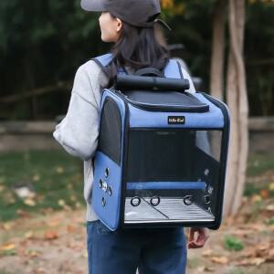 앵무새 아웃 가방 애완 동워터 새 배낭 미니 소형 소형 야외 휴대용 고양이 파노라마 투명 스테이션 스틱