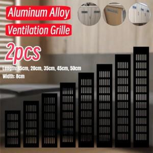 2피스 알루미늄 합금 공기 환기 그릴 커버 직사각형 메쉬 홀 캐비닛 옷장 찬장용 천공 시트