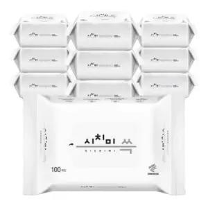 시치미 데일리 물티슈 리필형, 50g, 100매입, 10개 one option