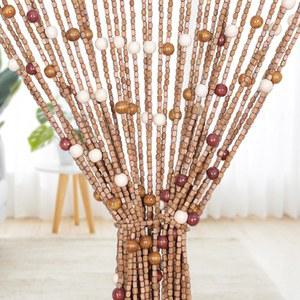 베채오 보호 현관문용 구슬문 커튼 복도 옷장 침실 거실 칸막이 히피 러스틱 에스테틱 룸 장식, 35.5 x 75 인치