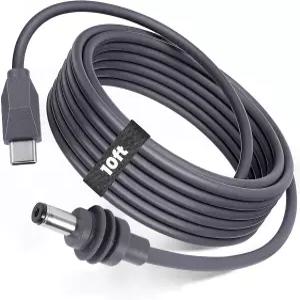 스타링크 미니 USB C-DC 전원 케이블 65W 이상 뱅크 및 PD 충전기 타입-C-DC 코드 18AWG 방수 야외 캠핑