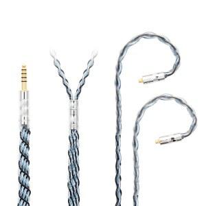 [미국배송] SYRNNARN MMCX 4.4MM 밸런스 케이블 - DUNU TITAN6 / DK3001PRO DK4001용 5N OCC 구리 실버 고해상도 오디오 탱글프리