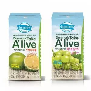 동원 덴마크 테이크얼라이브 120mL 48개 (스위티자몽 24개 + 머스캣청포도 24개)