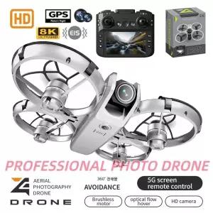 2025년 신형 Z4 GT3 드론 전문가용 미니 8K HD 4.3인치 리모컨 헤드리스 모드 360도 회전 쿼드콥터 미니 항