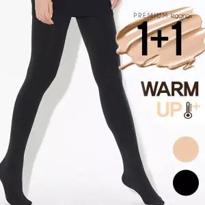 [하프클럽/마이핏]발끝까지 따뜻한 예쁜다리 얇아보이는 겨울 융털 기모레깅스 스타킹 2P