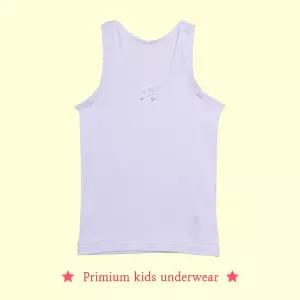 크리켓 여아동 순면 베이직 무지 화이트 런닝