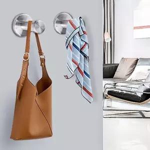 고품질 벽고정 스테인 의류걸이봉 문 행거 고리 브라켓 10cm (WFK9FBI)