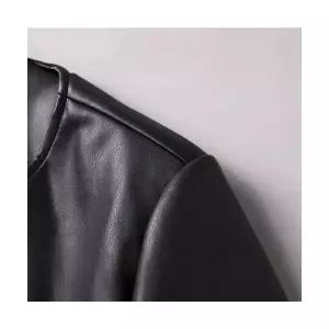 여자 가죽 자켓 재킷 겨울 금단추 라운드 숏 코트 ST4