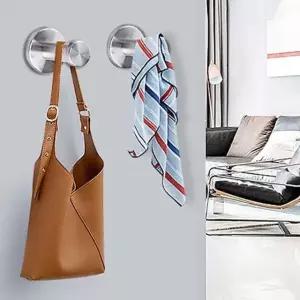 벽고정 스테인 의류걸이봉 문 행거 고리 브라켓 10cm (WFK9FBI)